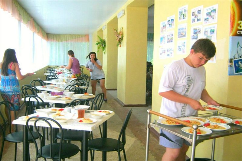 «Парус» – Детский оздоровительный лагерь для детей 8-17 лет в Крыму, Евпатория, купить путевку в лагерь, фото питания 2